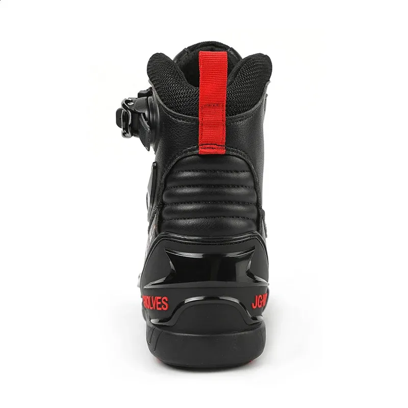 mens leather breathable anti slip wear-resistant rider boots motorcycle racing ankle length shoes 241105_voghion.com