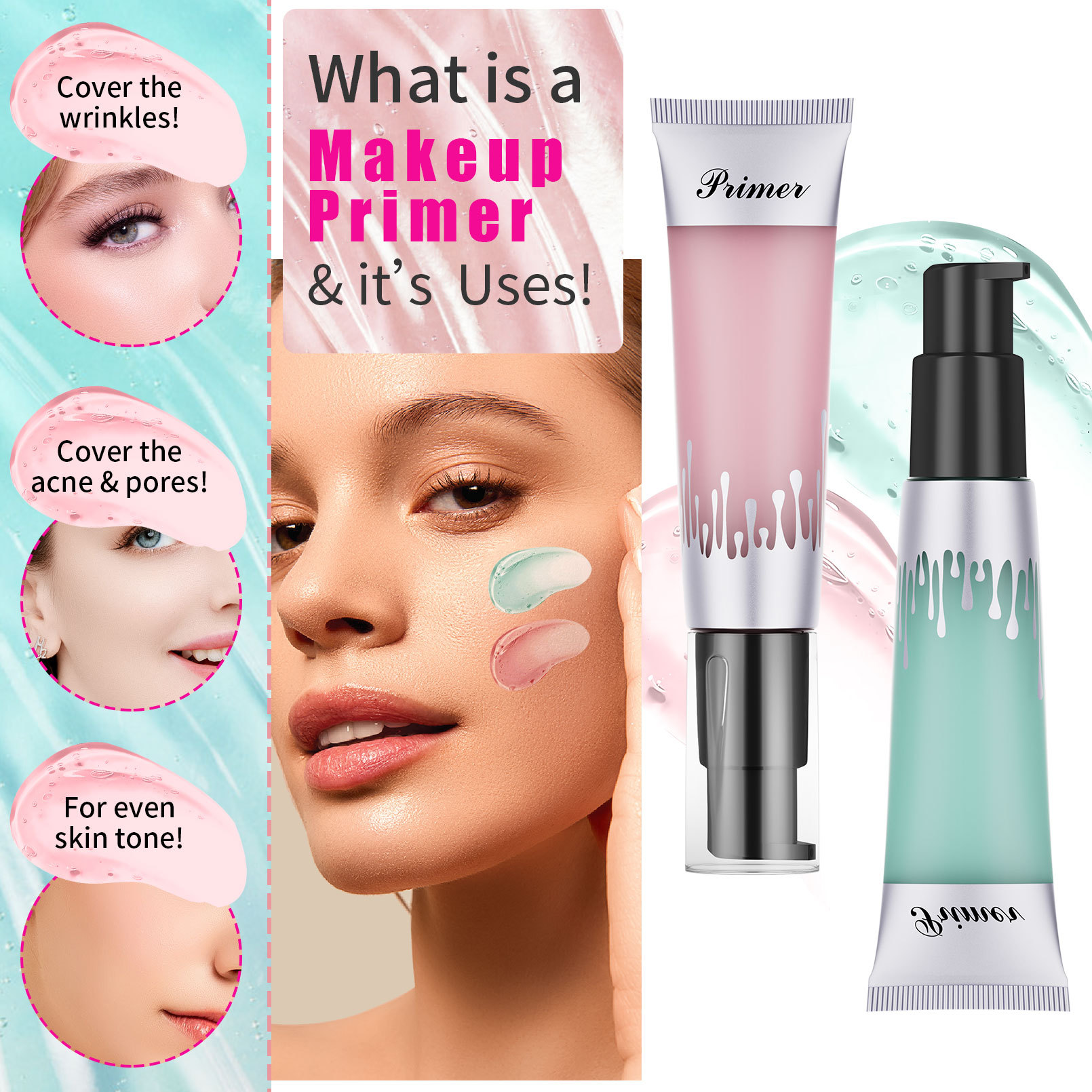 Hellokiss Gel concealer Hydraterende Invisible Pore Primer gel Pre Make-up Crème_voghion.com