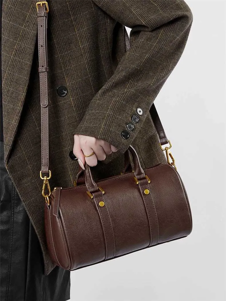 Borsa boston donna in vera pelle borsa a spalla e tracolla_voghion.com