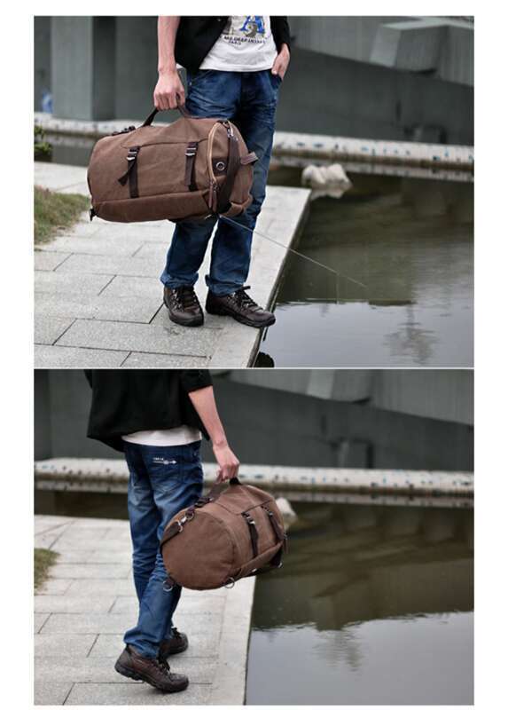 canvas Men's Trendy Student Youth Travel Bag, Computer Large Capacity Backpack_voghion.com