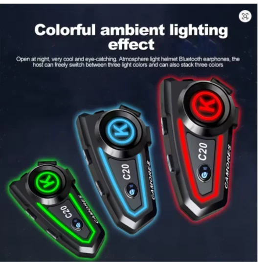 Auricolare Bluetooth 5.3 per casco da moto, auricolare vivavoce impermeabile_voghion.com