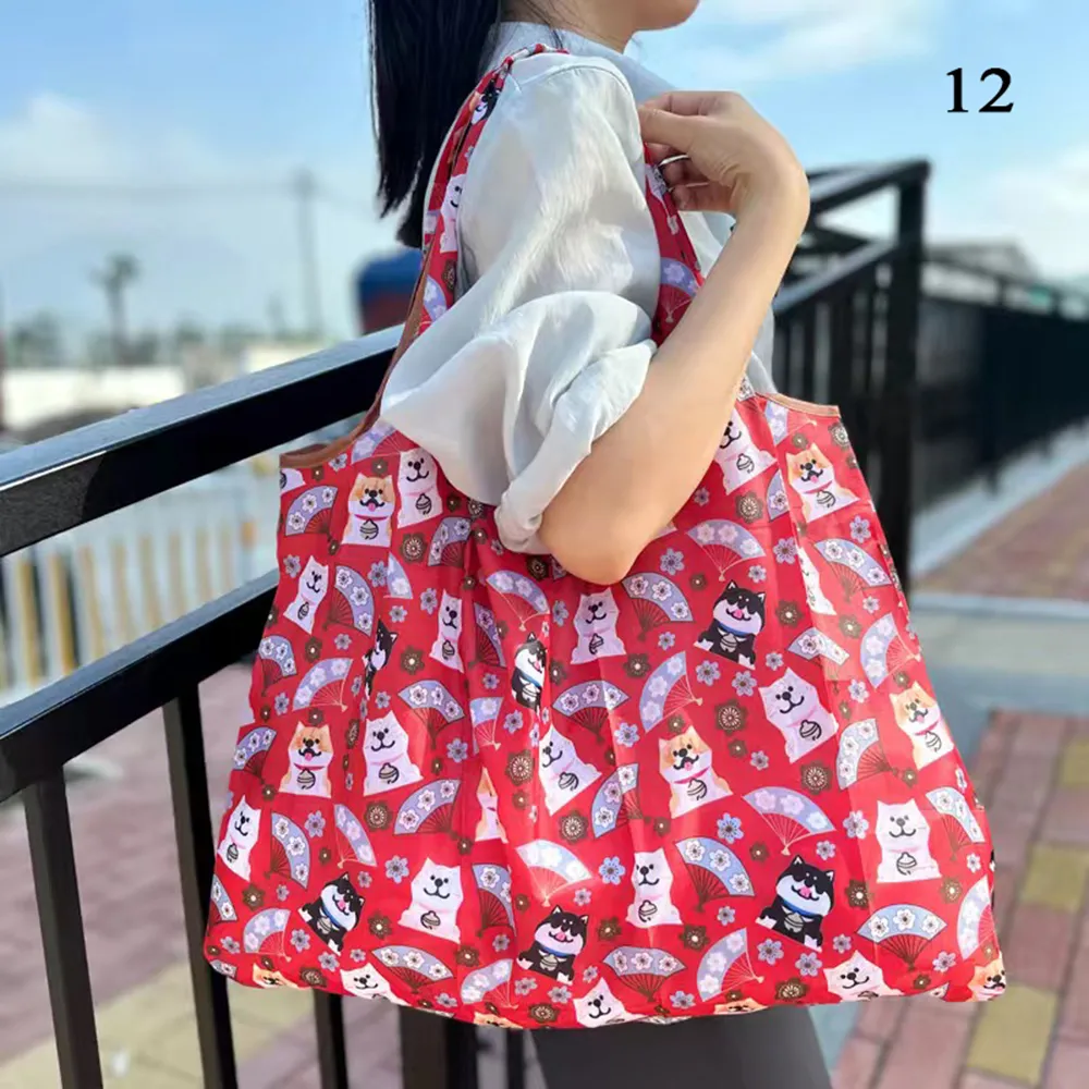 Large Reusable Eco Bag Grocery Beach Toy Storage Bags Shoulder Shopping Foldable Tote Pouch Package_voghion.com