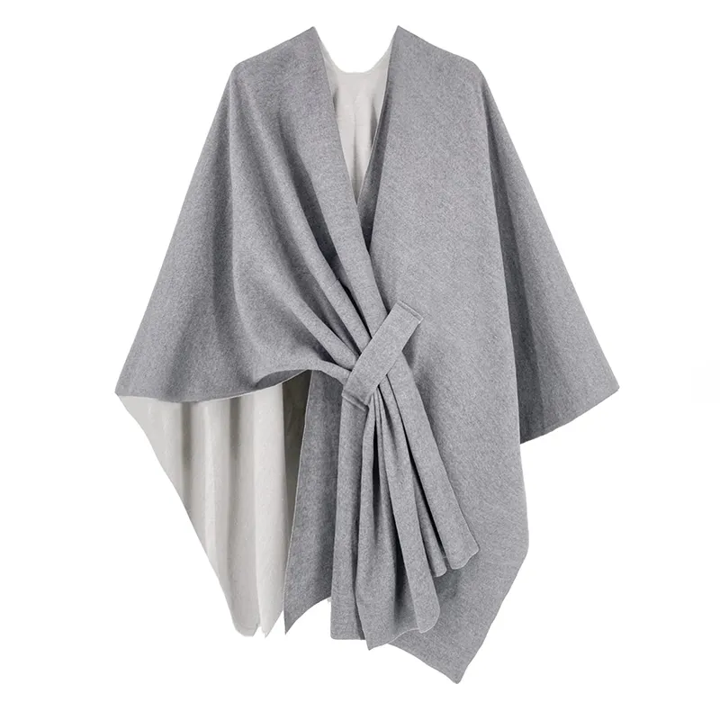 Sciarpe da donna, poncho, scialle caldo invernale, double face, sciarpa spessa da donna, mantello in cashmere e pashmina_voghion.com