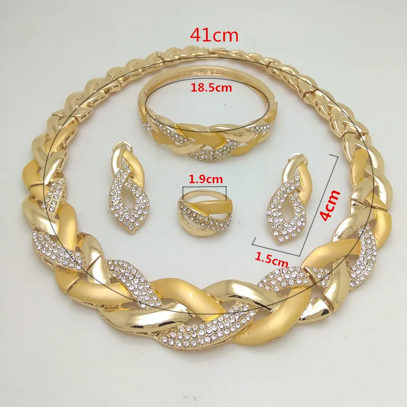 Koninkrijk Ma India Ketting Oorbel Ring Armband Voor Vrouwen Cadeau Afrikaanse Bruids Bruiloft Cadeaus Sieraden Sets Goud Kleur Groot_voghion.com