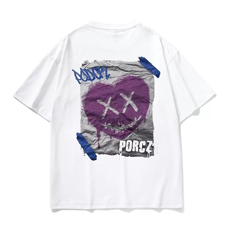 Herr t-shirt plus size ledig passform rund hals casual stil_voghion.com