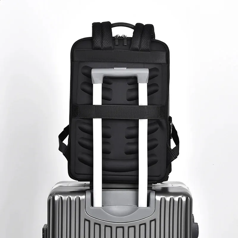 Zaino da uomo in pelle PU con ricarica USB, alla moda, per ufficio, da viaggio, casual, per affari_voghion.com