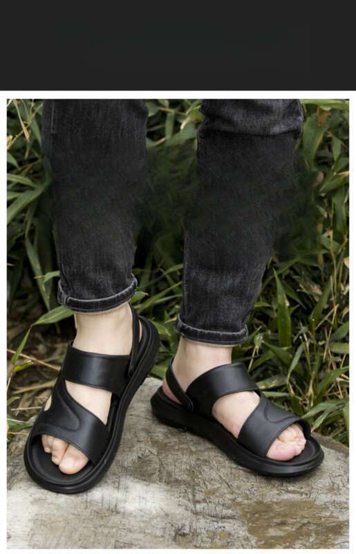 one-piece Beach Dual-purpose Sandals, Dad Shoes, Men's Summer New Wave Sandals_voghion.com