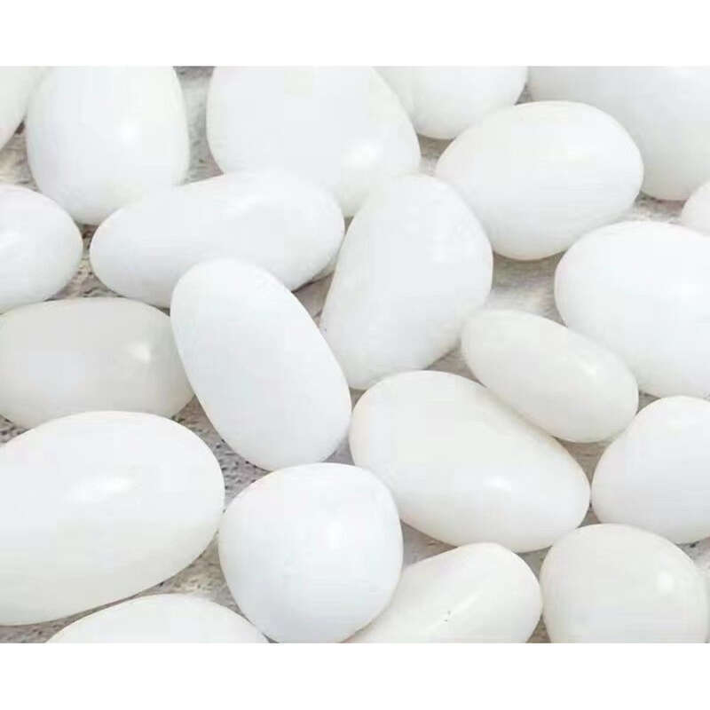 Maceta hidropónica de guijarros blancos puros naturales pulidos para balcón, jardín y paisajismo._voghion.com