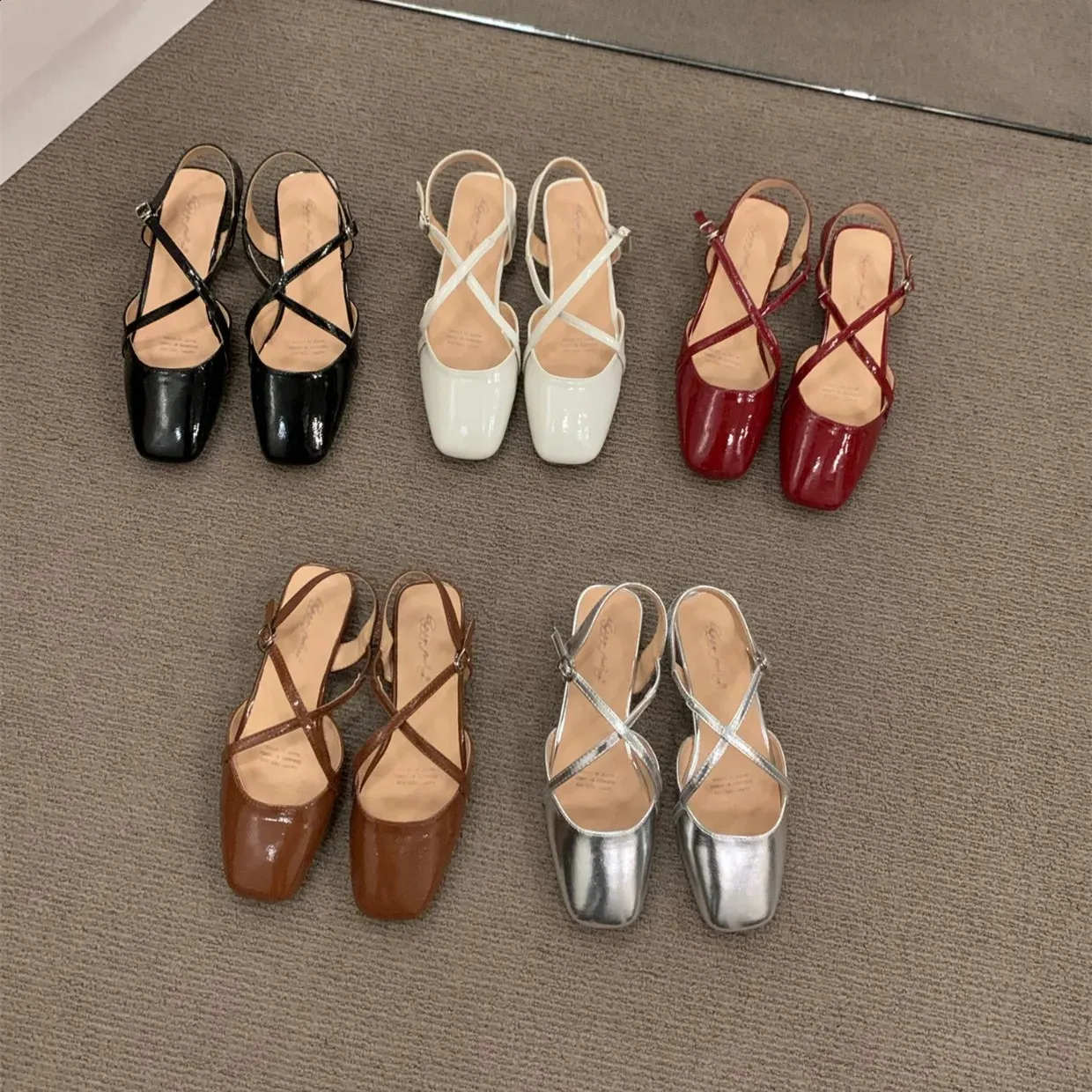 Mary Jane scarpe da ballo comode e casual con punta tonda e bordo scorrevole da donna, morbide e morbide, 240904_voghion.com
