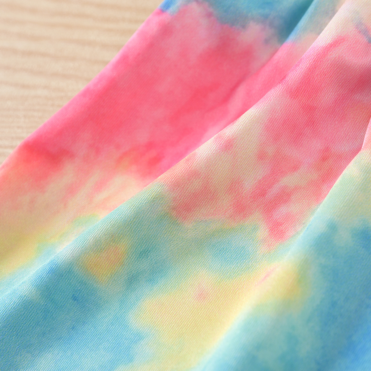 Mother&Kids Summer girls tie-dyed leopard print jumpsuit shorts_voghion.com