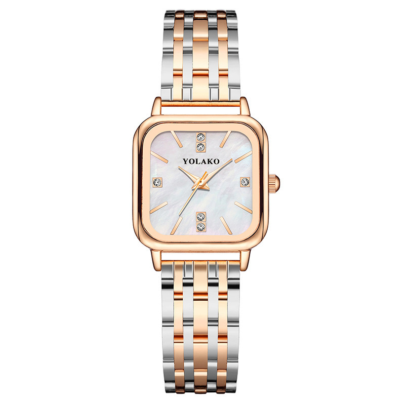 Reloj de mujer nuevo de moda con diamantes incrustados, reloj de mujer con correa de acero inoxidable, reloj de cuarzo