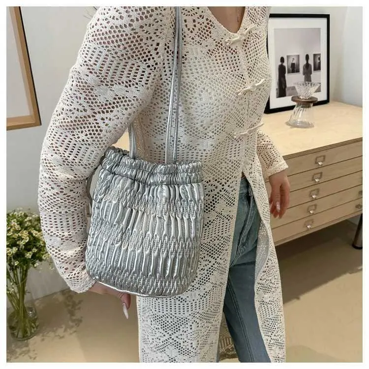 Sier rakott húzózsinóros válltáskák női designer puha PU bőr kis kézitáskák női alkalmi pénztárca hónalj_voghion.com