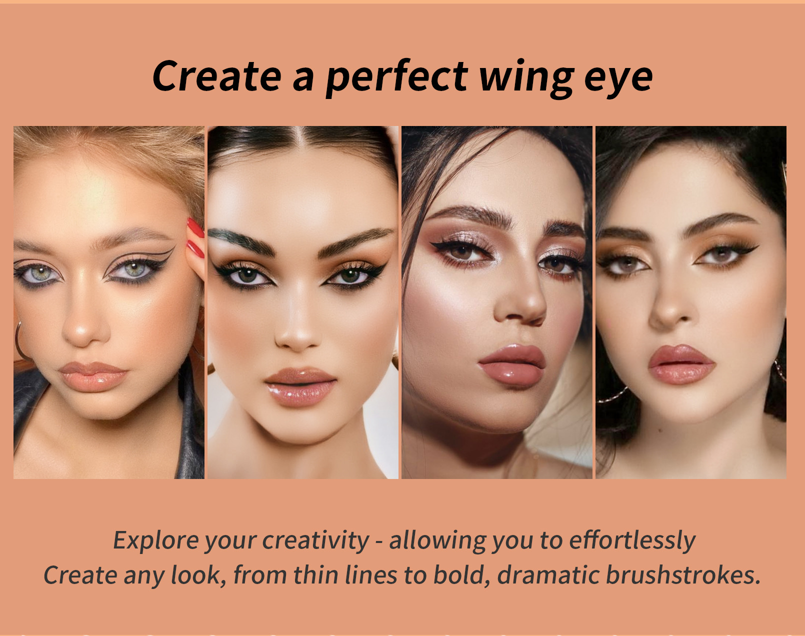 YANQINA Seal vandfast og ikke-udtværende dobbeltstempel eyeliner makeup_voghion.com