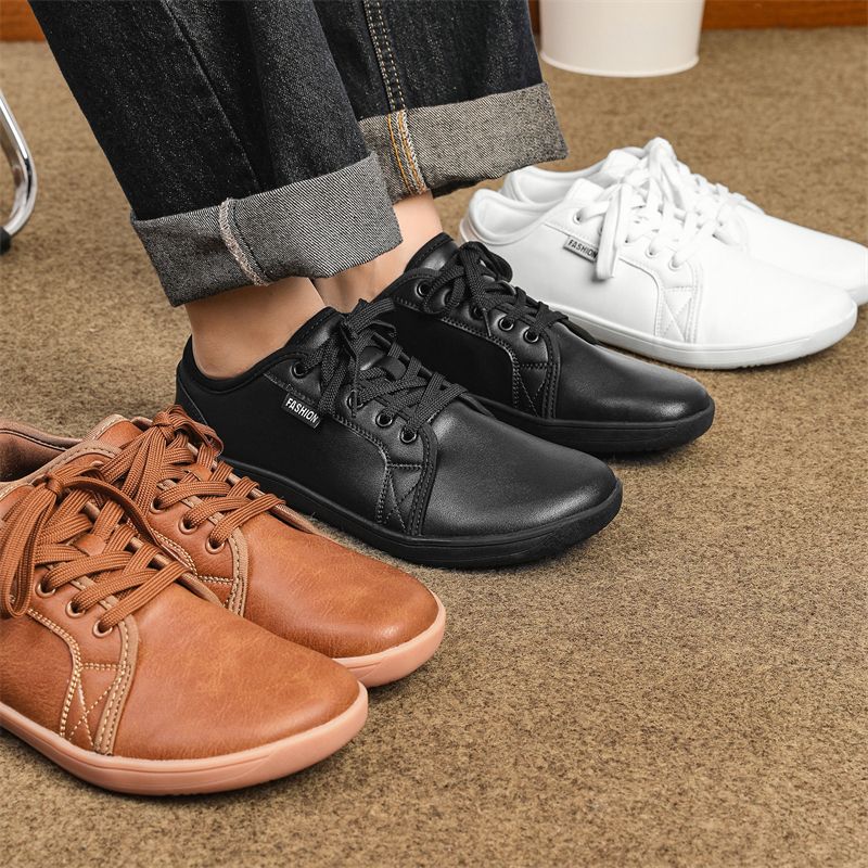 Herren Leder Breite Barfußschuhe Unisex Plus Größe Männlichen Outdoor Minimalistischen Sneakers Frauen Zero Drop Casual Komfort_voghion.com