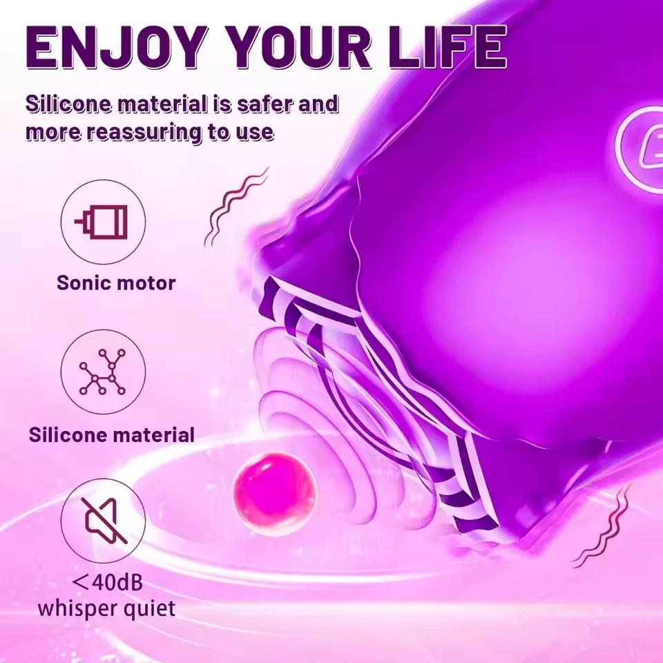 Powerful Rose Sucking Vibrator For Women Clitoris Stimulation_voghion.com