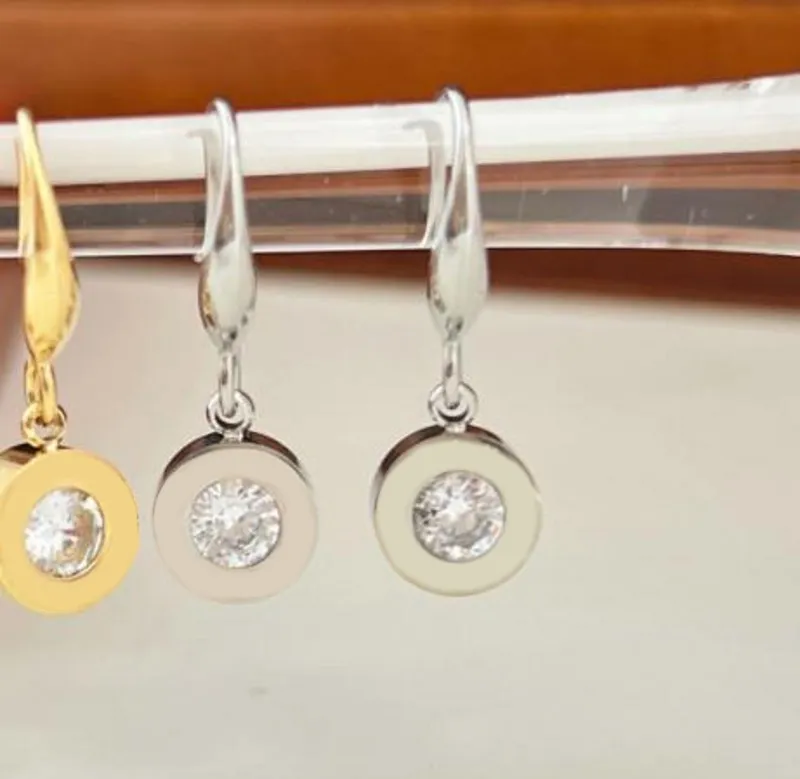 Orecchini pendenti da viaggio in argento placcato, orecchini spessi, piccoli, da donna, in metallo unico, circolari, divertenti, con diamanti_voghion.com