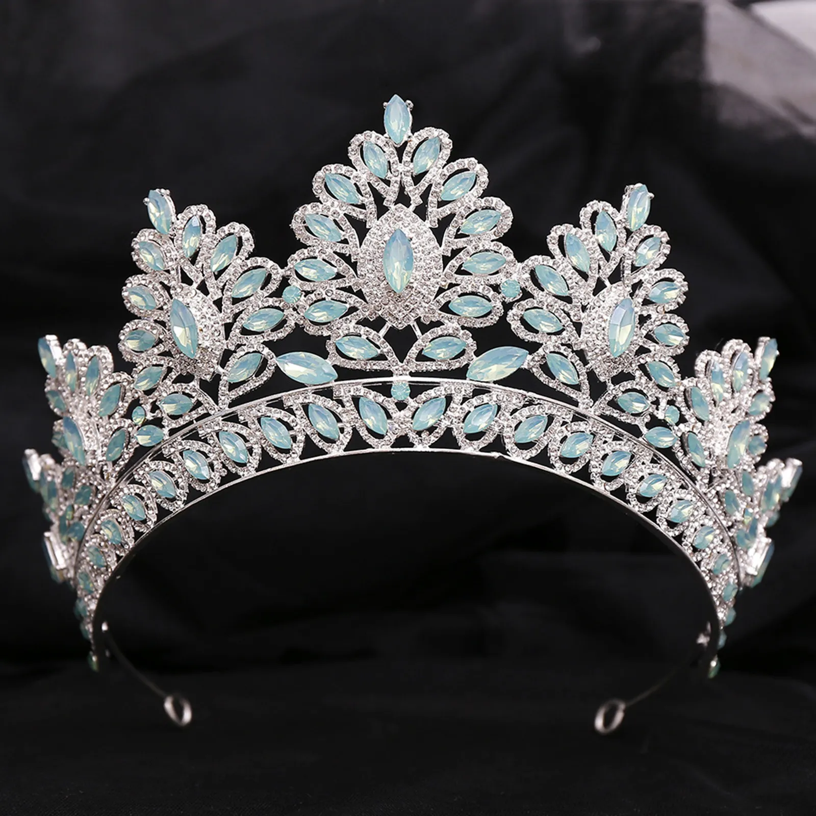 Gioielli Grandi diademi di cristallo barocco Corona nuziale per spose Accessori per capelli da donna Copricapi Principessa Concorso couronne_voghion.com