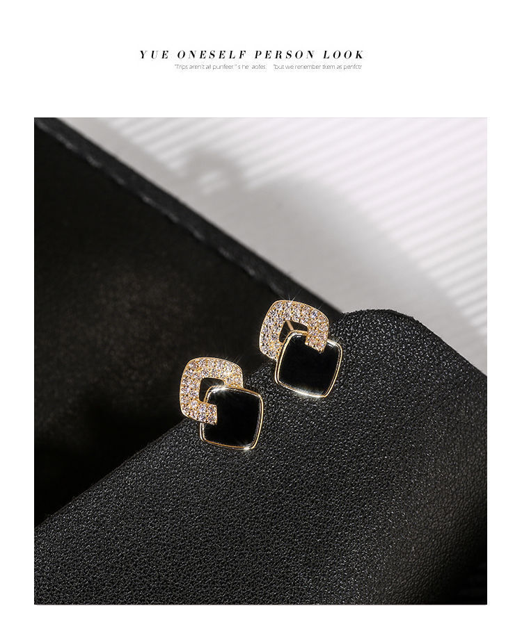 Elegant Black Drop Earrings High-end Style For Women Fashionable_voghion.com