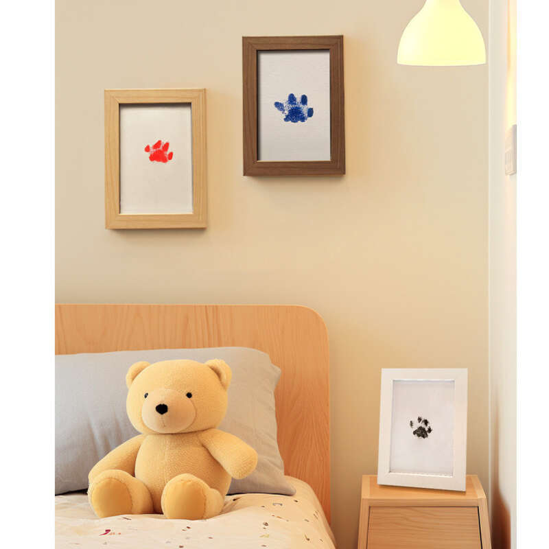 Coffret souvenir pour animaux de compagnie, cadre photo avec empreintes de pattes de chien, table, empreintes de chat, cadre photo fait maison_voghion.com