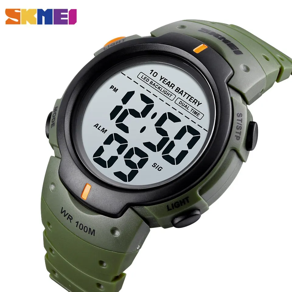 Digital Sport Watch For Men Waterproof Led Chronograph Clock_voghion.com