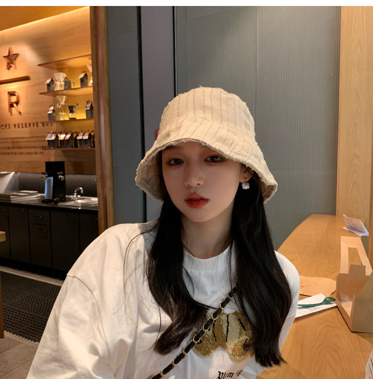 Instagram style Korean version versatile fisherman for women in spring and summer, thin shading soft girl bucket hat,_voghion.com