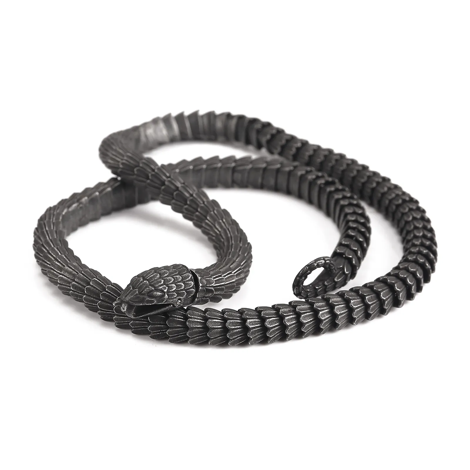 Wikinger Jörmungandr Schlangenkette Aus Edelstahl Für Herren_voghion.com