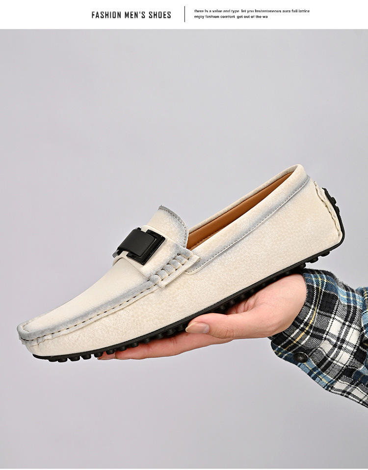 Pánské boty z pravé kůže, luxusní společenské boty, pánské nízké mokasíny, ležérní turistické boty_voghion.com