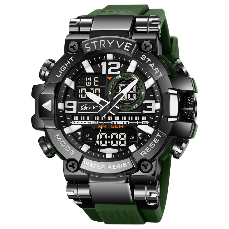 STRYVE Hot Selling Sports Colorful Luminous Electronic Waterproof Wristwatch Multi-Function Student Watch 8025_voghion.com