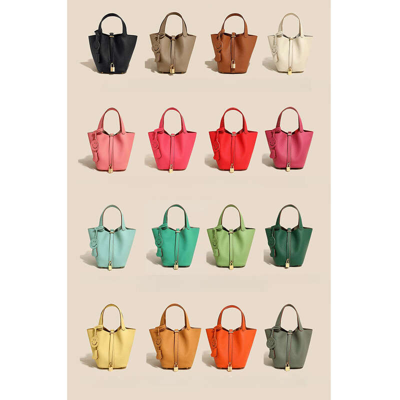2025 Kopfpapier Gemüsekorb Echtes Leder Damentasche High-End-Handtasche_voghion.com