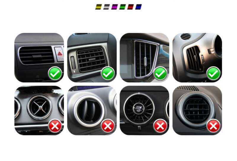 Clemă decorativă pentru ventilația aerului condiționat auto, modificarea consumabilelor interioare, în formă de U, bandă strălucitoare galvanizată_voghion.com