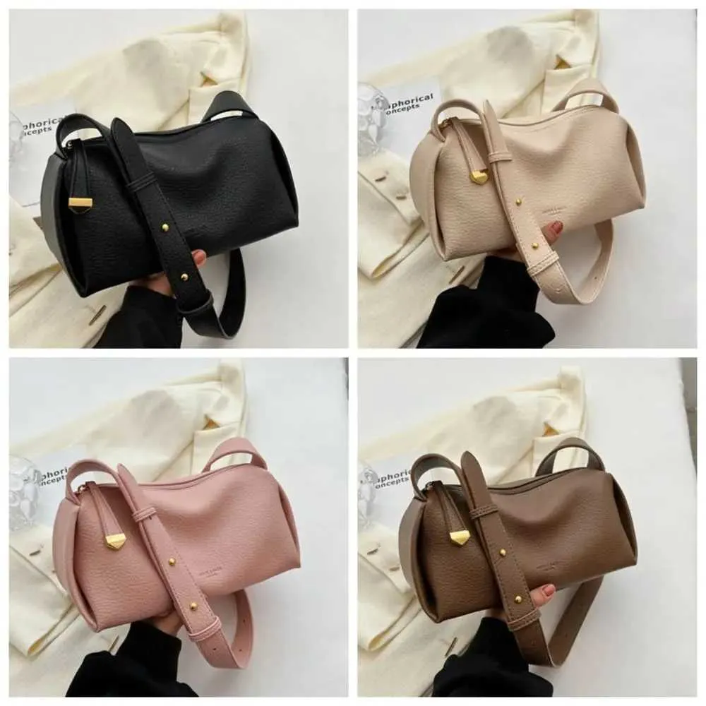 Borsa a tracolla con motivo lichee di grande capacità, tinta unita, stile coreano, PU, Dumpg, cuscino per la mamma, Shoppin241210_voghion.com