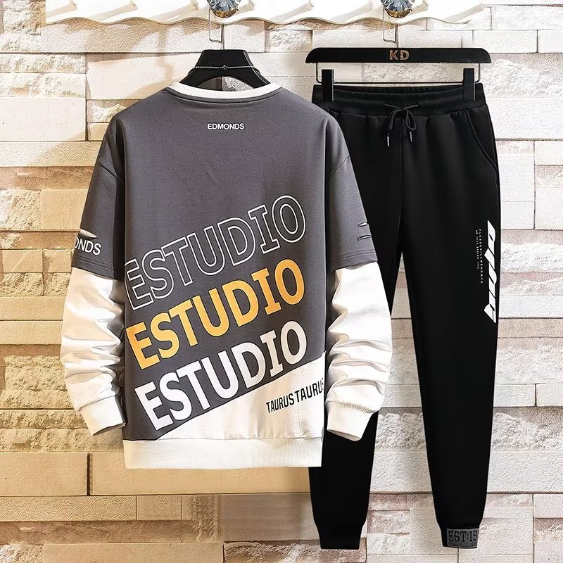 Pullover Herren Dünnes Langarm T-Shirt Trendy Jugend Student Frühling und Herbst Lockeres Rundhals-Unterhemd M-5XL_voghion.com