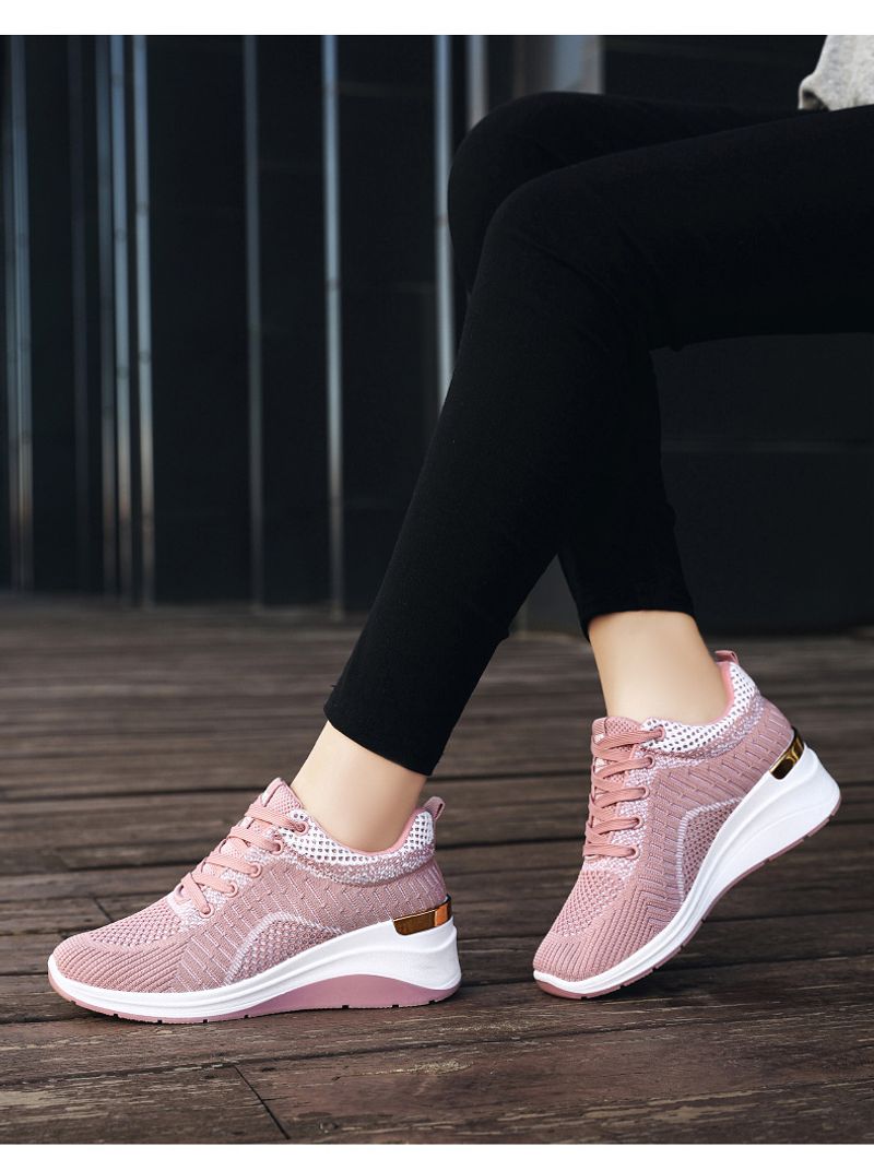 Women's Inner Height Increasing Sports Shoes For Daily Comfort_voghion.com
