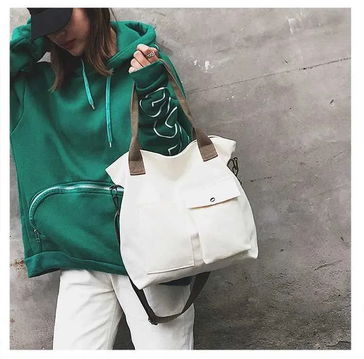 Sac à main étudiant Fi sail Shoder grande capacité couleur unie shopping décontracté Fem sac en forme de croix 2024 Y241109_voghion.com