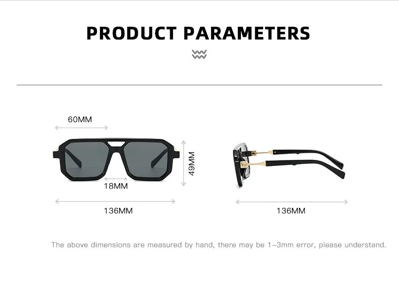 New Square Pilot Sunglasses Women Men Retro Shades Brand Female Sun Glasses Vintage Fashion Oculos De Sol Feminino UV400_voghion.com