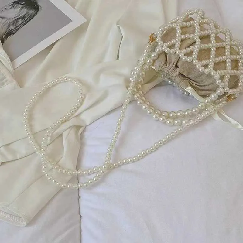 Borsa a mano retrò con perline e borsa a tracolla per donna_voghion.com