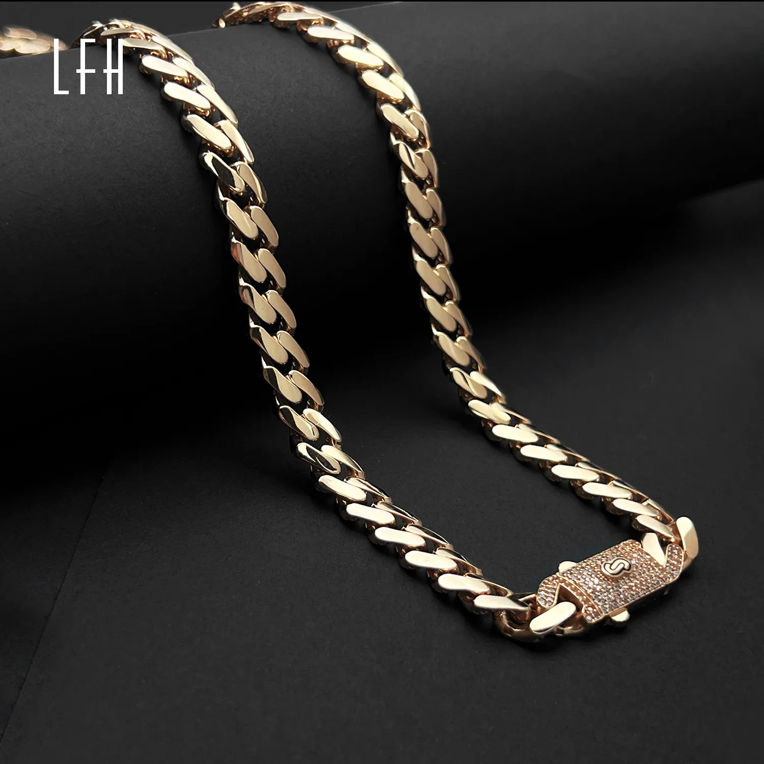 Anello choke oro Collana guban cubana personalizzata Miami Collana in vero oro da 8,75 mm_voghion.com
