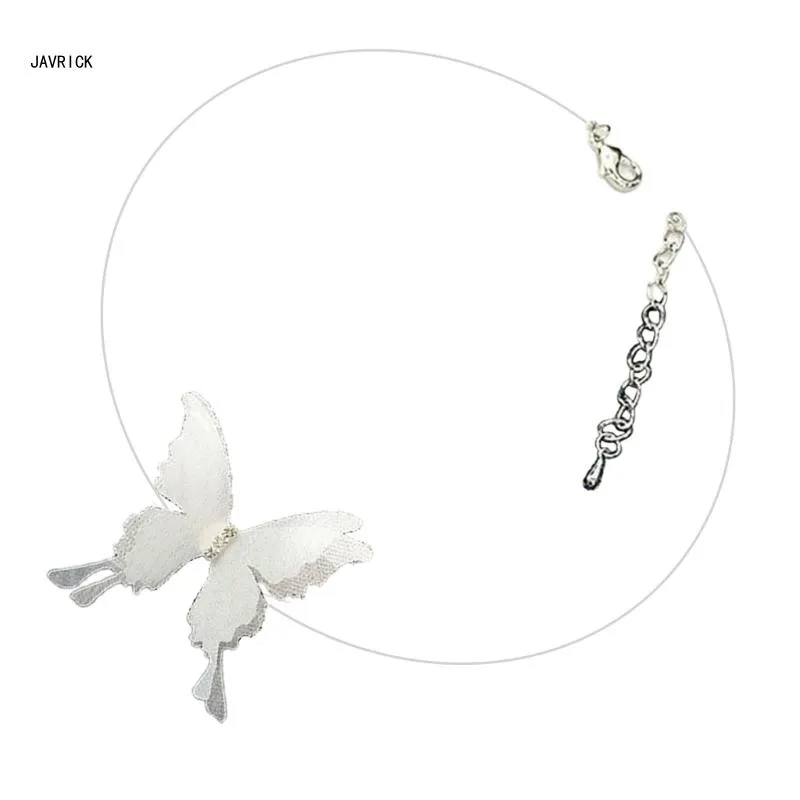 Collane con ciondolo Comodo Choker Pesce Linea Blocco Collare Collana Farfalla Ciondolo Catena Clavicola D0LC_voghion.com