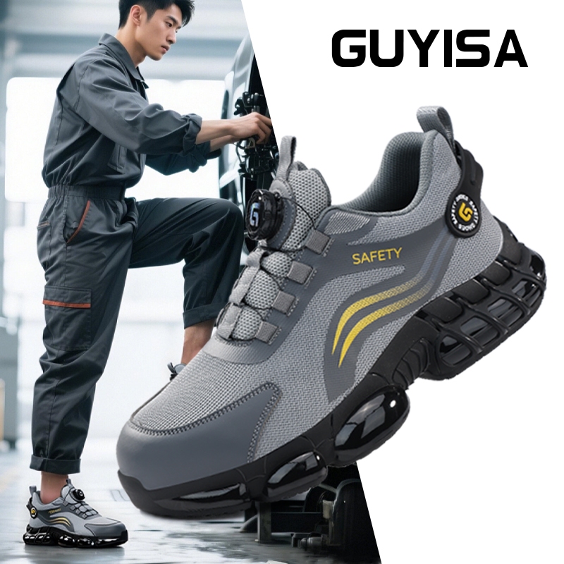 GIYISA Safety Shoes Work Shoes Engineer Steel Toes Breathable_voghion.com