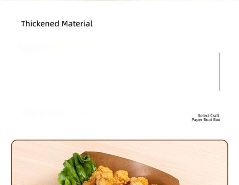 Kraft Open Boat Commercial Fried No Folding Chicken Rice, Flower Chips, Snack Box, Paper Tray, Barbecue Tray_voghion.com