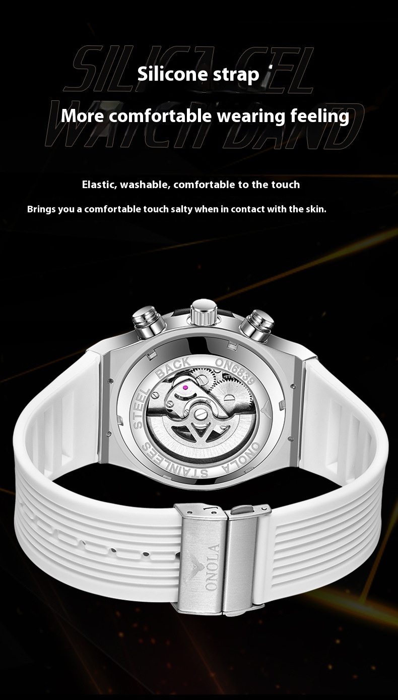 Fashion New ONOLA/Orona Rainbow Diamond Fully Automatic Mechanical Watch Men's Waterproof Tape_voghion.com