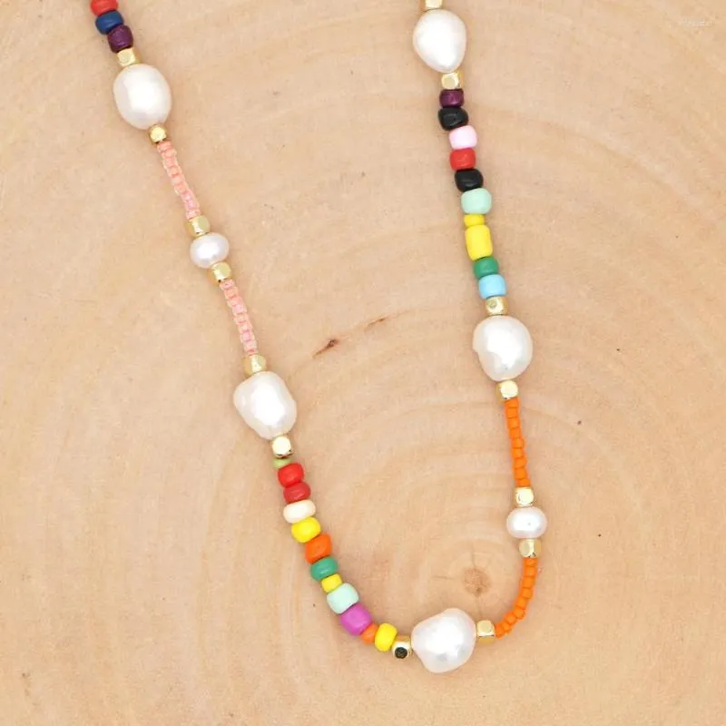 Anhänger Halsketten Yastyt 2023 Boho Sommer Strand Halskette Bunte Perlen Schmuck Handgemachte Perlen Süßwasserperle für_voghion.com