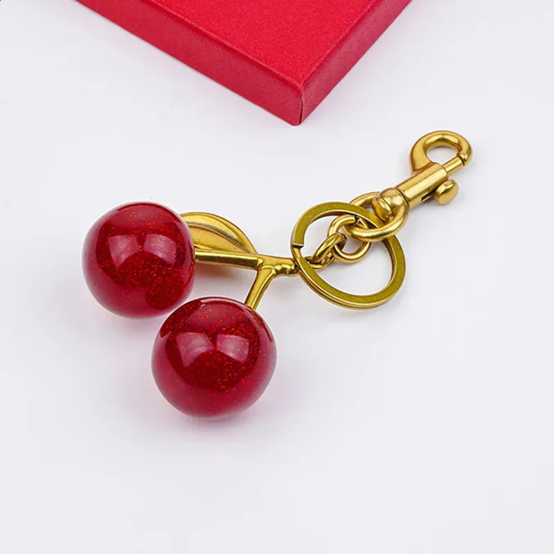 Cute Charm Handbag Keychain Womens Exquisite Internet- Crystal Cherry Bag Accessories High-Grade Pendant 240821_voghion.com