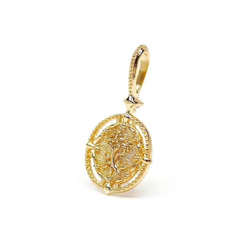 Collier porte-bonheur LAMOON pour femme en argent sterling avec pendentif mini totem plaqué or K, bijoux délicats faits à la main_voghion.com