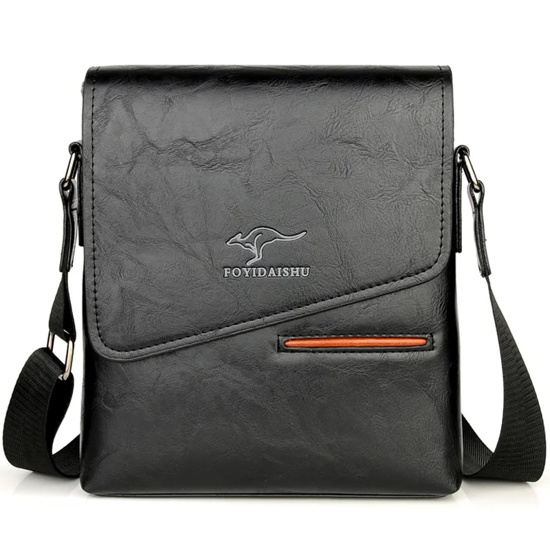 Summer Brand Kangaroo Messenger Bags Leather Casual Crossbody For Men Business Shoulder Bag Male Small Handbag_voghion.com