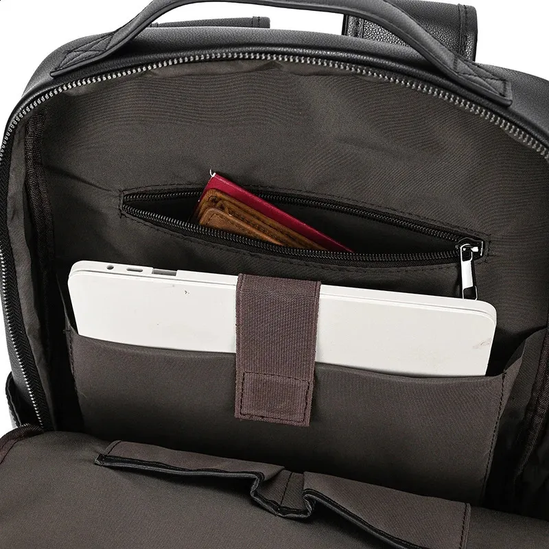 Vintage Mens Crazy Horse Leather genuine leather Retro Rucksack Large Classic Travel Backpack Big laptop computer bag_voghion.com