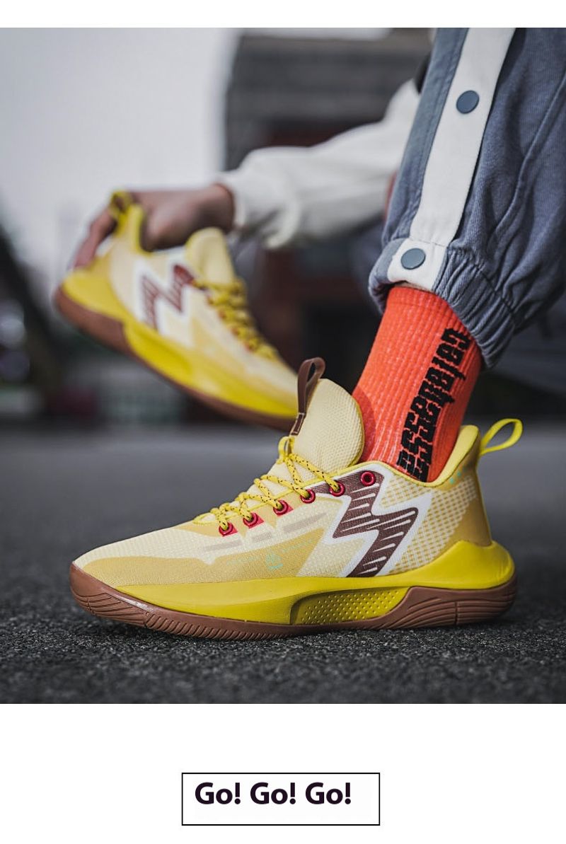Hohe qualität gummi laufsohle professionelle basketball schuhe gelb braun casual turnschuhe dämpfung_voghion.com
