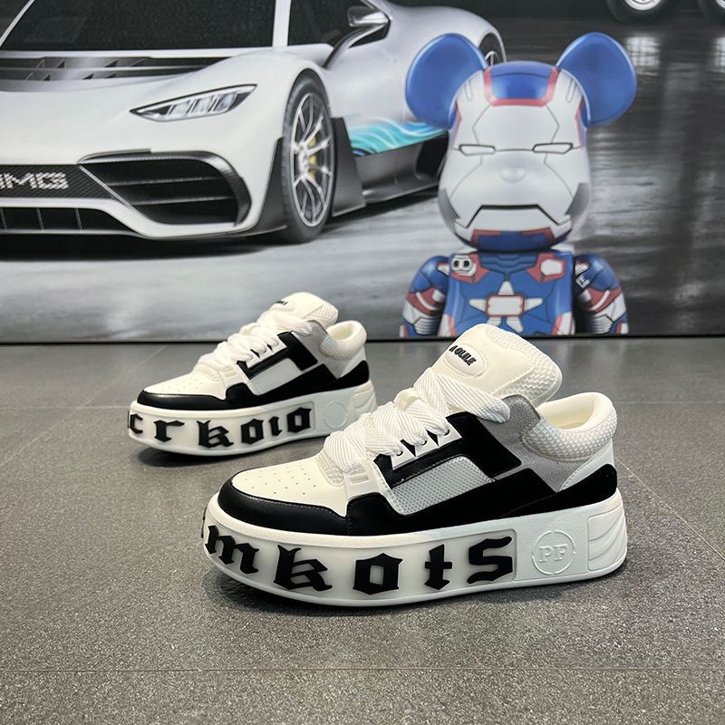 Personalized Fashion Comfortable Casual Campus Student Thick Soles Increase Board Shoes Male_voghion.com