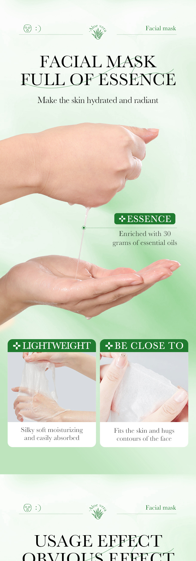 All English SADOER Aloe Moisturizing&Soothing Moisturizing&Moisturizing facial mask_voghion.com
