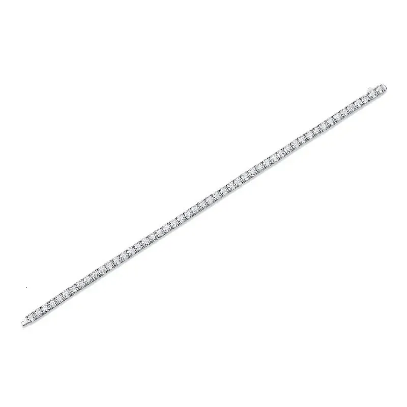 D VVS1 Tennisarmbånd Originalt Sterling Silverbelagt Hvidguld med GRA Armbånd til Kvinder og Mænd 240507_voghion.com